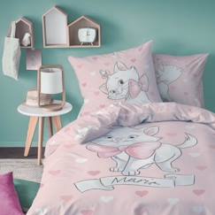 Parure de lit enfant - DISNEY LES ARISTOCHATS LOVE - 100% coton - 140x200 cm - Rose  - vertbaudet enfant