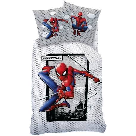 Parure de lit enfant - Spiderman - Hero - 100% coton - Gris - 140x200 cm GRIS 2 - vertbaudet enfant 