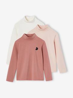 -Lot de 3 tee-shirts BASICS à col montant fille