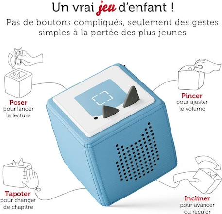 tonies® - Coffret Toniebox en Avant La Musique - Bleu Ciel - Conteuse d'histoires BLEU 2 - vertbaudet enfant 