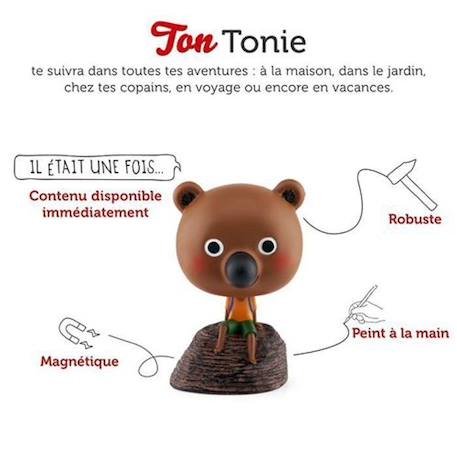 tonies - Figurine Tonie - Mouk - Découvre le monde avec Mouk MARRON 2 - vertbaudet enfant 