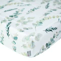 Linge de maison et décoration-Linge de lit bébé-Drap-housse en coton, Eucalyptus  60x120