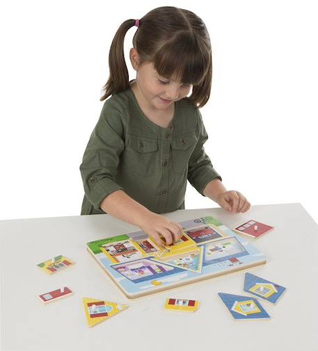 Melissa & Doug - Puzzle sonore Autour de la maison JAUNE 4 - vertbaudet enfant 