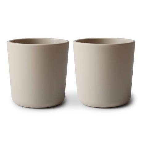 Lot de 2 gobelets 200 ml Vanille - Tasse d'apprentisage enfant - Mushie BEIGE 2 - vertbaudet enfant 