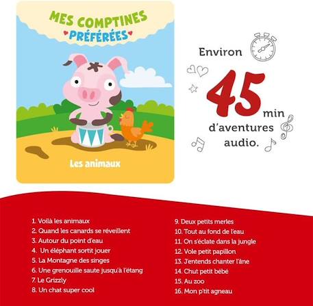 tonies - Figurine Tonie - Mes comptines préférées - Les animaux - Figurine Audio pour Toniebox ROSE 4 - vertbaudet enfant 