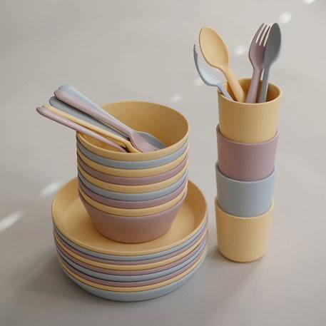 Lot de 2 assiettes rondes Violet Soft Lilac - Repas bébé et enfant - Mushie VIOLET 4 - vertbaudet enfant 