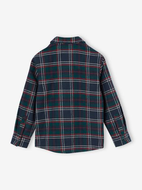 Chemise de Noël à carreaux garçon marine 3 - vertbaudet enfant 