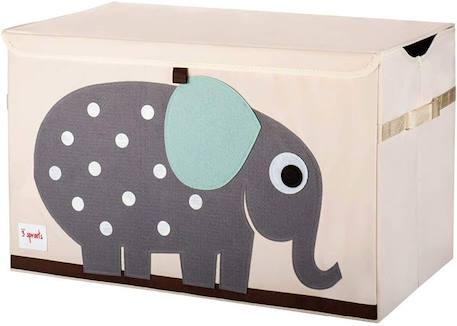 Coffre à jouets - WEBER - Elephant - Enfant - 100% Polyester - Gris GRIS 2 - vertbaudet enfant 