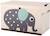 Coffre à jouets - WEBER - Elephant - Enfant - 100% Polyester - Gris GRIS 2 - vertbaudet enfant 