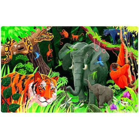 Puzzle 220 pièces et livre La planète en danger - Jungle - Marque Sassi - Mixte - A partir de 7 ans ORANGE 4 - vertbaudet enfant 