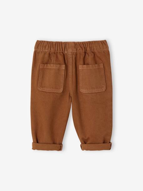 Pantalon loose taille élastiquée bébé garçon rouille 2 - vertbaudet enfant 