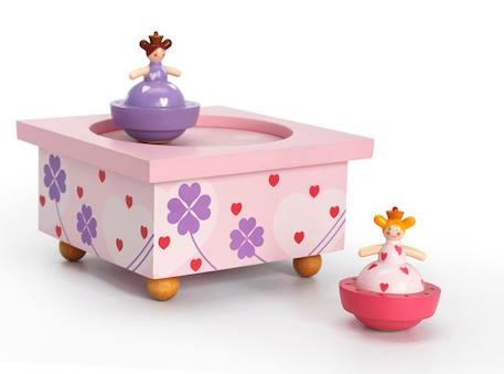 Boîte à musique en bois Princesse et Grenouille - TROUSSELIER - Rose - À partir de 3 ans - Mixte ROSE 5 - vertbaudet enfant 
