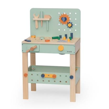 Etabli de bricolage - Bois FSC - Jeu imitation enfant - Trixie BLANC 2 - vertbaudet enfant 