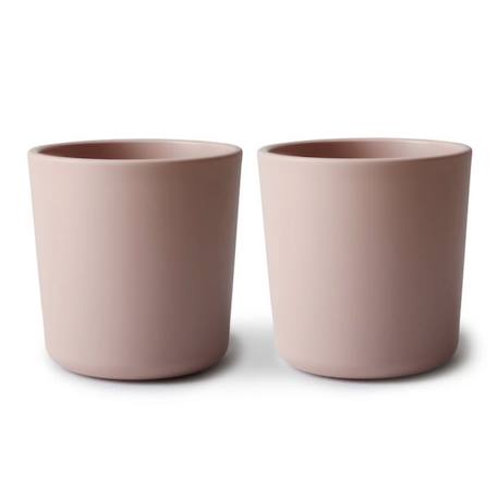 Lot de 2 verres 200 ml Rose - Tasse d'apprentissage enfant - Mushie ROSE 2 - vertbaudet enfant 