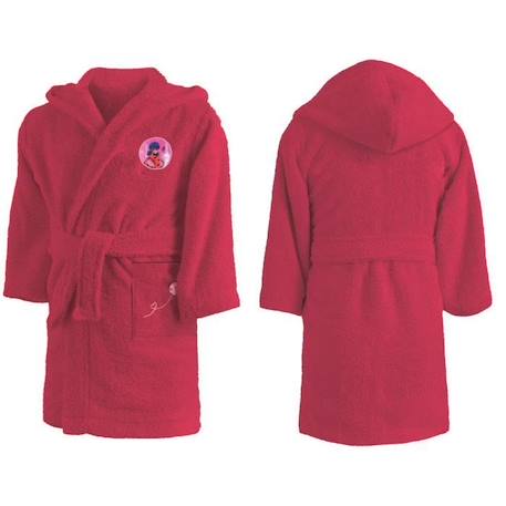 Peignoir enfant à capuche 100% coton - MIRACULOUS LADYBUG SPARKLE - Taille 6-8 ans ROUGE 2 - vertbaudet enfant 