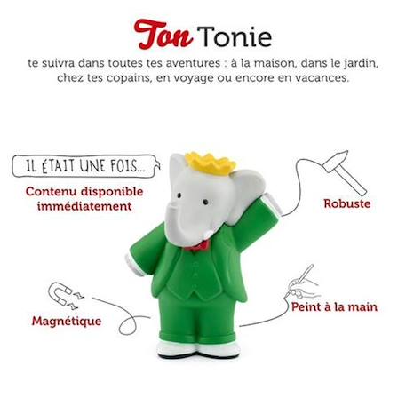 tonies® - Figurine Tonie - Babar - Les Chasses Au Trésor De Babar - Figurine Audio pour Toniebox VERT 2 - vertbaudet enfant 