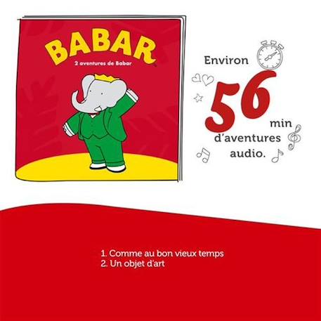 tonies® - Figurine Tonie - Babar - Les Chasses Au Trésor De Babar - Figurine Audio pour Toniebox VERT 4 - vertbaudet enfant 