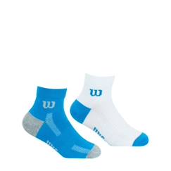 -Chaussettes mi-basses garçon Wilson Essentiel Bleu - Lot de 2 - Confort et contrôle d'humidité