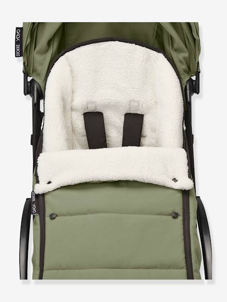 Chancelière sherpa POUSSETTE YOYO olive+taupe 5 - vertbaudet enfant 