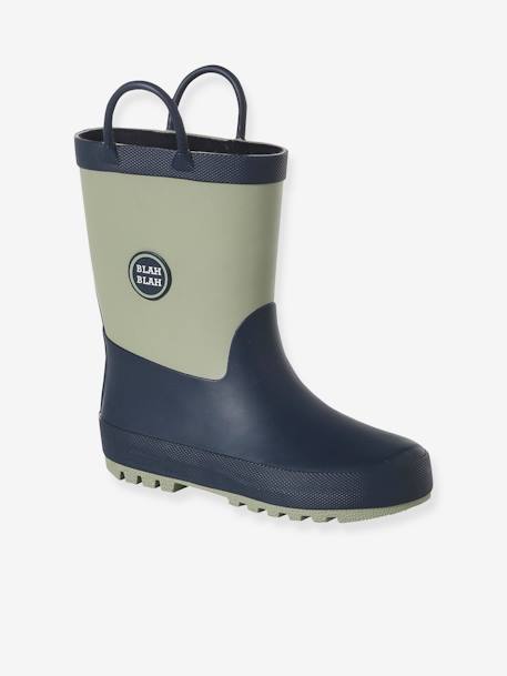 Bottes de pluie en caoutchouc lot bleu 2 - vertbaudet enfant 