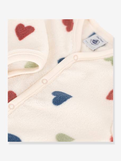 Pyjama bébé coeurs en coton PETIT BATEAU beige 3 - vertbaudet enfant 