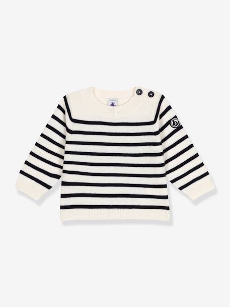 Pull en tricot PETIT BATEAU rayé bleu 1 - vertbaudet enfant 