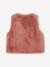 Gilet sans manches imitation fourrure fille BLANC CLAIR UNI+blush 12 - vertbaudet enfant 