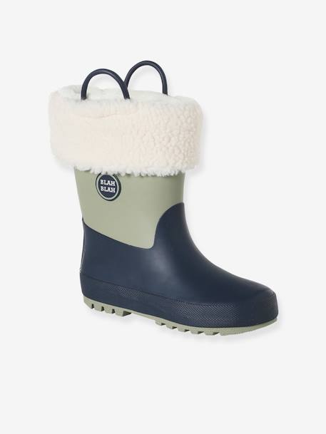 Bottes de pluie en caoutchouc lot bleu 1 - vertbaudet enfant 