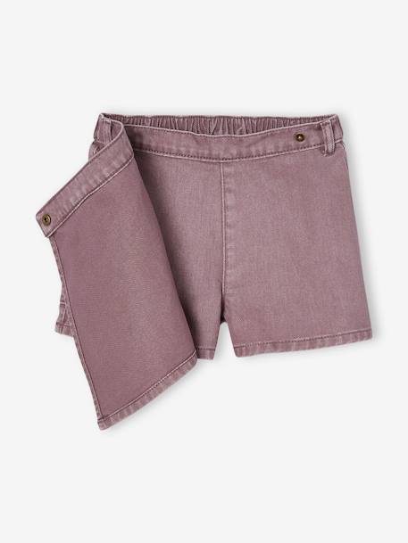 Jupe-short fille poche cargo mauve 2 - vertbaudet enfant 