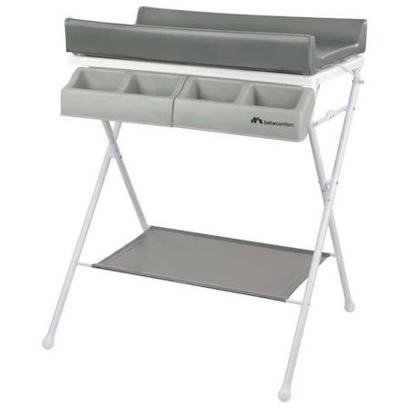 BEBECONFORT Baltic Table à langer et baignoire 2en 1, Pliable, De la naissance à 12 mois (11kg), Gray Mist GRIS 1 - vertbaudet enfant 