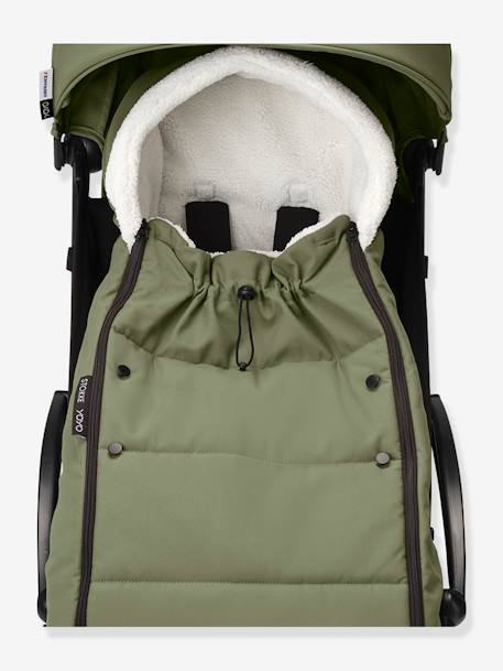 Chancelière sherpa POUSSETTE YOYO olive+taupe 7 - vertbaudet enfant 