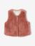 Gilet sans manches imitation fourrure fille BLANC CLAIR UNI+blush 10 - vertbaudet enfant 