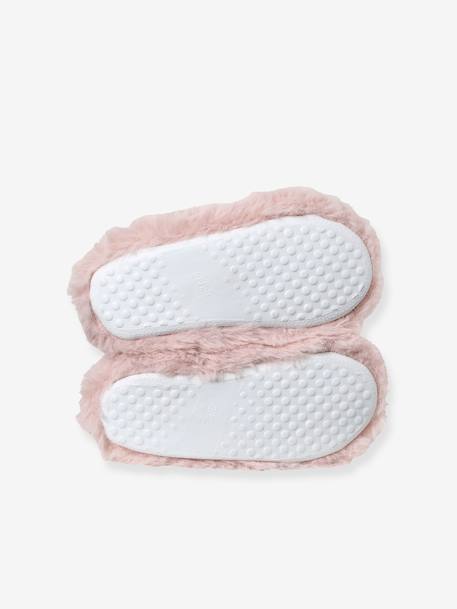 Chaussons ballerines esprit peluche élastiqués fille rose 5 - vertbaudet enfant 