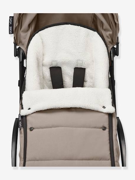 Chancelière sherpa POUSSETTE YOYO olive+taupe 12 - vertbaudet enfant 