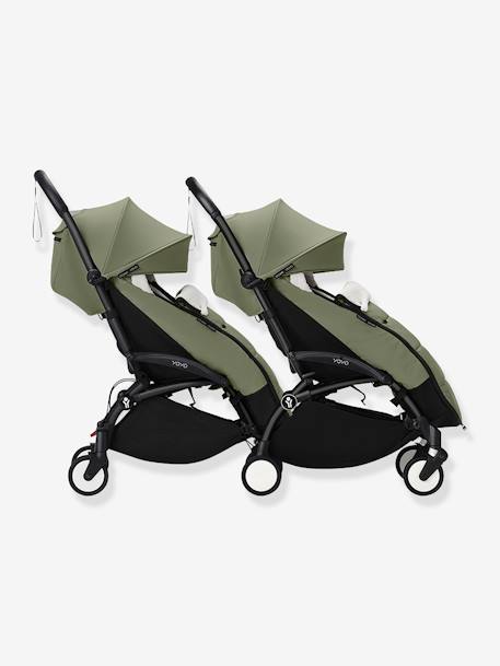 Chancelière sherpa POUSSETTE YOYO olive+taupe 3 - vertbaudet enfant 