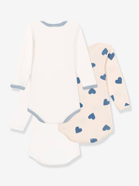 Lot de 3 bodies Petit Bateau bleu grisé 2 - vertbaudet enfant 