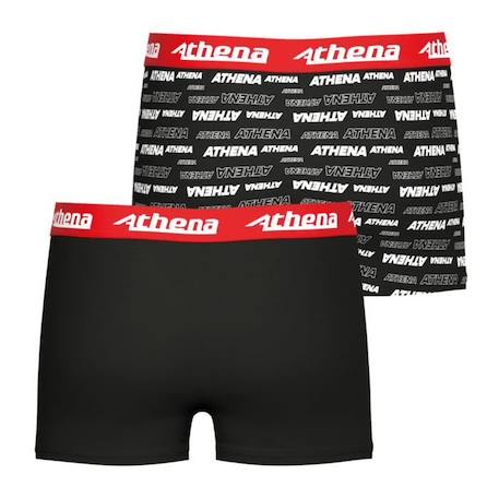 Lot de 2 boxers Sport - ATHENA - Microfibre - Noir - Garçon NOIR 3 - vertbaudet enfant 