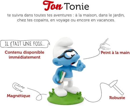 tonies - Figurine Tonie - Les Schtroumpfs - Les Schtroumpfs et le livre qui dit tout - Figurine Audio pour Toniebox BLEU 2 - vertbaudet enfant 