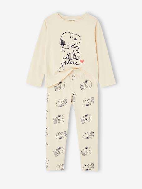 Pyjama fille  Snoopy Peanuts® vanille 1 - vertbaudet enfant 