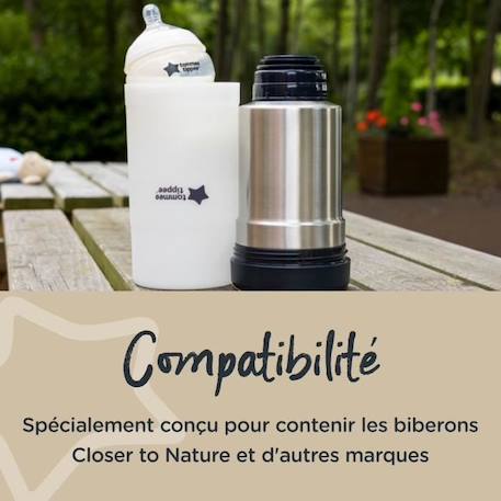 Tommee Tippee Closer To Nature Thermos Chauffe Biberon Voyage GRIS 5 - vertbaudet enfant 