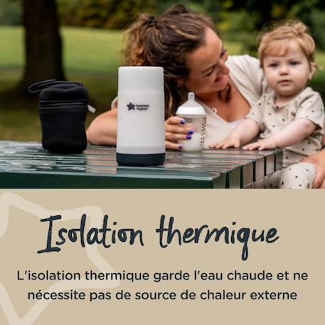 Tommee Tippee Closer To Nature Thermos Chauffe Biberon Voyage GRIS 6 - vertbaudet enfant 