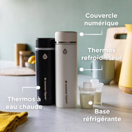 TOMMEE TIPPEE Goprep, kit de préparation de biberons en 2 minutes, thermos refroidisseur, écran LED NOIR 2 - vertbaudet enfant 