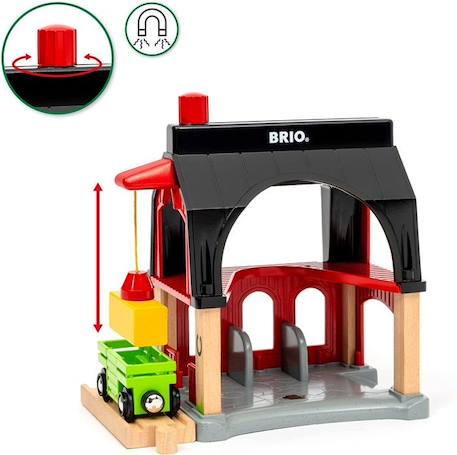 BRIO World - 36012 - Grange des animaux - Accessoire pour circuit de train en bois - Jouet pour garçons et filles dès 3 ans BLANC 4 - vertbaudet enfant 