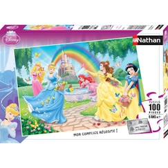 Jouet-Jeux éducatifs-Puzzles-Puzzle Disney Princesses - Nathan - Le jardin des princesses - 100 pièces - Trieur - Dès 6 ans