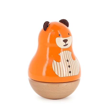 Boîte à musique en bois massif Marcel l'Ours - VILAC - Au Clair de la Lune - H14 x D8,5 cm ORANGE 2 - vertbaudet enfant 