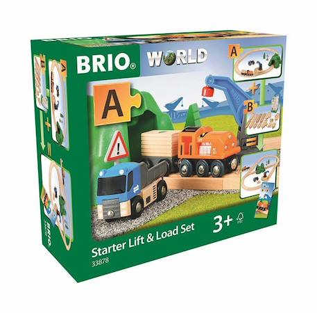 Brio World Circuit Transport de Fret - Coffret complet 19 pièces - Circuit de train en bois - Ravensburger - Mixte dès 3 ans - ROUGE 2 - vertbaudet enfant 