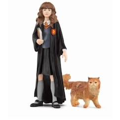 Jouet-Jeux d'imagination-Figurines, mini mondes, héros et animaux-Hermione et Pattenrond, Figurine de l'univers Harry Potter®, pour enfants dès 6 ans, 3 x 3 x 10 cm - schleich 42635 WIZARDING