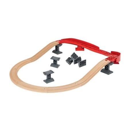 Circuit extension double niveaux - BRIO - Brio World - Rails sinueux - Coffret 16 pièces VERT 5 - vertbaudet enfant 