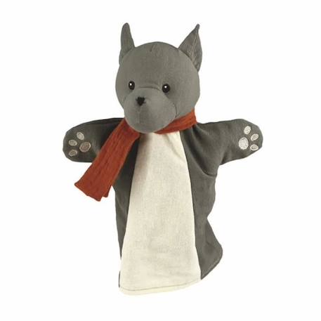 Marionnette loup en coton Egmont - EGMONT TOYS - 160111 - Pour enfant dès 3 ans - Blanc BLANC 1 - vertbaudet enfant 