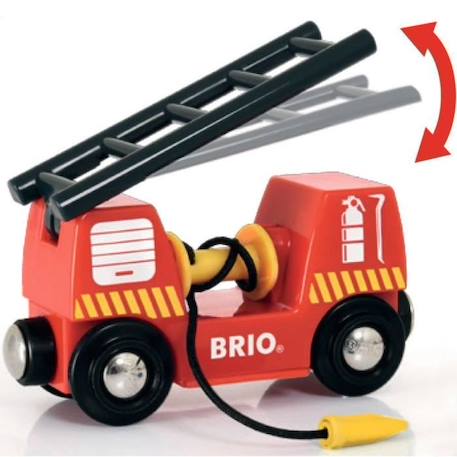 Camion de Pompiers Son et Lumière BRIO - Ravensburger - Lance à incendie - Mixte - Dès 3 ans - 33811 ROUGE 5 - vertbaudet enfant 